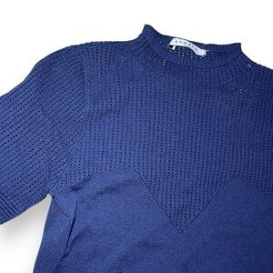 Sandro Blue Short Sleeve Top